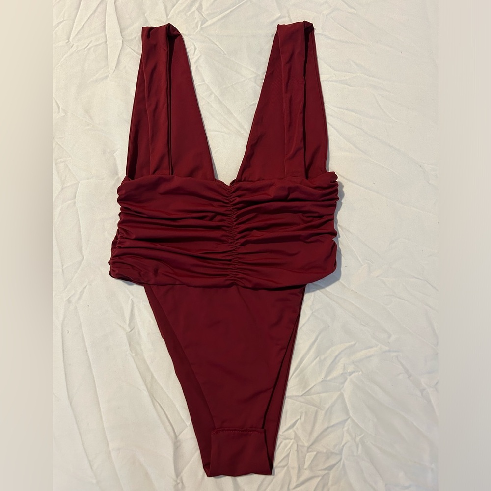 Riot Swim Echo One Piece in Merlot Small